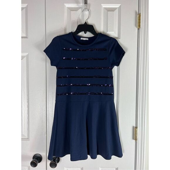 Rockets of Awesome Girls Navy Dress Size 12 - Picture 1 of 4